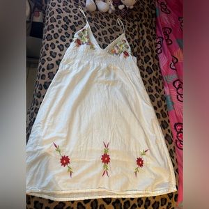 White flowering ocean dress